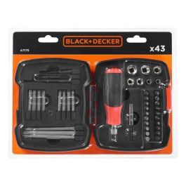 Black & Decker A7175 Juego de Destornilladores de Trinquete y Puntas, 43 piezas con Mango de Goma, Magnético, Torx, Phillips, Pozidriv
