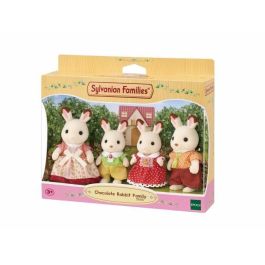 Sylvanian Families 5655 Familia Conejo Chocolate - Set de Figuras de Juguete con 4 Miembros: 2 Adultos y 2 Niños