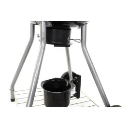 DKD Home Decor Barbacoa para Terraza y Jardín Negra 59 x 91.6 x 52.4 cm Metal y Plástico Desmontable con Termómetro