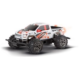Carrera -PX- Ford F-150 Raptor Off-Road RC 2,4GHz - Coche Teledirigido Escala 1:18, Negro, Rojo, Blanco