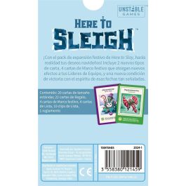 TeeTurtle Juego de Cartas Here To Sleigh TEEHTS04ES Edición Festiva para 2-4 Jugadores Español
