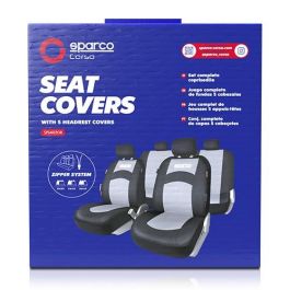 Abc SPCS402GR Juego de Fundas de Asiento 402 Intl Negras y Grises, 11 Piezas, Trasera Partida 1/3 + 2/3, Poliéster Abc SPCS402GR Juego de Fundas de Asiento 402 Intl Negras y Grises, 11 Piezas, Trasera Partida 1/3 + 2/3, Poliéster