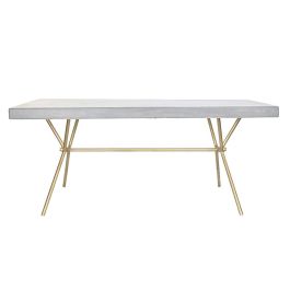 Mesa Comedor Moderno DKD Home Decor Blanco Dorado 90 x 76 x 180 cm