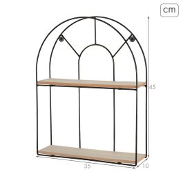 Estantería Max Home Hierro Madera MDF 35 X 45 X 10 CM (6 Unidades)