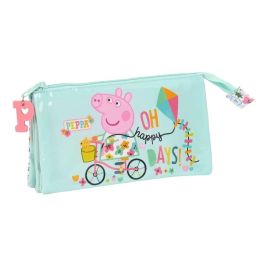 Portatodo Triple Peppa Pig Cosy corner Azul claro (22 x 12 x 3 cm)