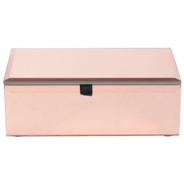 Home Deco Factory Joyero con Espejo Color Cobre para Tocador 16x9,5x5,5 cm