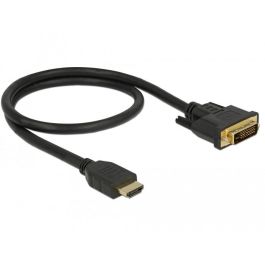 DeLOCK 85651 Cable HDMI a DVI 24+1 Bidireccional 0.5 m, Conectores Macho, Chapado en Oro, Negro, Máx. 2560x1600