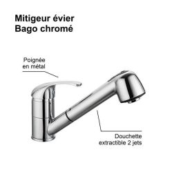 EDOUARD ROUSSEAU ROU3047404051631 Mezclador de Cocina BAGO Cromo EDOUARD ROUSSEAU ROU3047404051631 Mezclador de Cocina BAGO Cromo