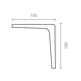 Micel Escuadra Aluminio PLM07 Gris 150 x 100 mm