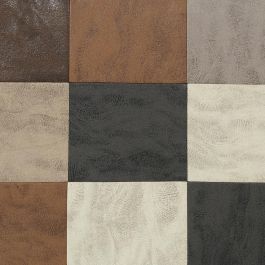 Home Deco Factory Banco-Puf Plegable Patchwork Estilo Industrial de Poliéster