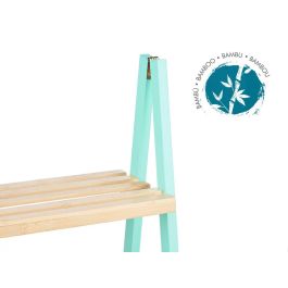 Berilo Estantería Escalera 3 Estantes Bambú y Pino Menta Natural 40x81x30 cm