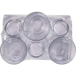 Duralex Set 6 Tazas de Café Apilables Transparentes Colección Caprice 22 cl