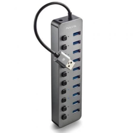 NGS IHUB10 Hub USB de 10 Puertos USB 3.0, 10xUSB 3.0, 5Gbps, Compatible PC/MAC, Gris Precio: 40.49999954. SKU: B1D35GRTWK