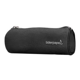 Bolso Escolar Portatodo Liderpapel Cilindrico Con 2 Cremalleras Negro 205x75x75 mm