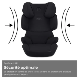 CYBEX Silla de Coche Solution X i-Fix Grupo 2/3 (15-36kg) de 3 a 12 años - Pure Black