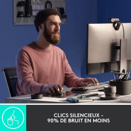 Logitech Ratón Inalámbrico MX Master 3S Gris Pálido, Precisión 8000 PPP, Bluetooth/USB, Ergonómico, Silencioso, 70 Días Batería