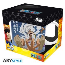 Abystyle Taza One Piece Luffy Gear 5 Nika - Modelo Mítico Nika, Cerámica 320ml, Apta Lavavajillas