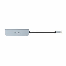 DICOTA USB-C 5-in-1 Video Hub 4K PD 100W, Adaptador Multipuerto para Portátiles, silver