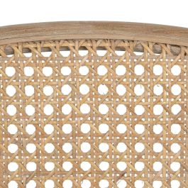 Silla de Comedor Beige Natural Madera de caucho Algodón Poliéster 41 x 41 x 89 cm