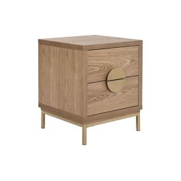 DKD Home Decor Mesita de Noche Oriental Natural Dorado 40 x 50 x 40 cm con 2 Cajones Precio: 84.59000011. SKU: B1A98GWKHB