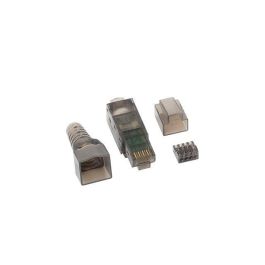 Lanberg PLUA-6000TL Conector RJ-45 Cat6a UTP Transparente, Chapado en Oro, Nylon y PC
