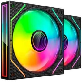 Mars Gaming MF-3DPROX2 Pack 2 Ventiladores 120mm ARGB Infinity Mirror PWM Ultra-silenciosos FDB para PC Gaming
