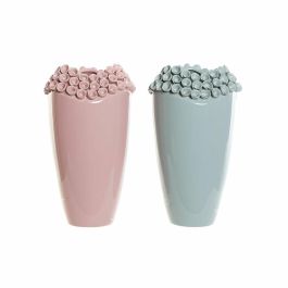 Jarron Mediterraneo DKD Home Decor Rosa Turquesa 19 x 33 x 19 cm (2 Unidades) Precio: 52.5000003. SKU: B1HKYCDAYS