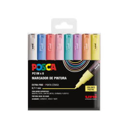 POSCA PC-1M-8C Estuche Marcadores Punta Fina 0.9 mm-1.3 mm Tinta No Permanente Colores Surtidos Pastel -8U- Precio: 20.50000029. SKU: B1HEVWFA79