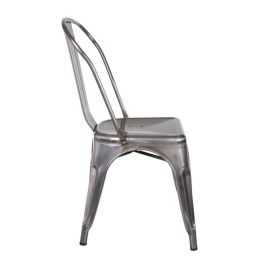 Silla Apilable Plata Metal Dallas 45 X 52,50 X 85 cm