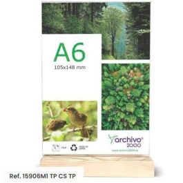 Archivo 2000 Expositor Sobremesa Doble Cara A6 Vertical Metacrilato Base Madera Precio: 5.89000049. SKU: B15SK95Q5B