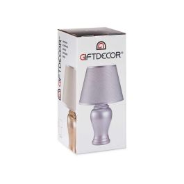 Giftdecor Lampara Concava Plateada Ceramica 28x39x28cm (Set de 6)