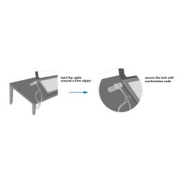 Logilink Cable antirrobo para portátil con combinación de 4 cifras, 1.50 metros, acero