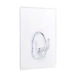 Inofix Colgador adherente reutilizable 80x62mm transparente 1291-0-000 Stick & go con micro ventosas