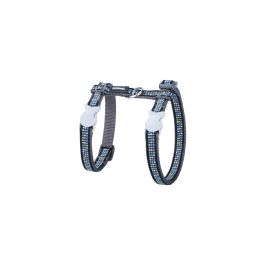 Red Dingo Correa y Arnés para Gato RD Style Modern On Cool Grey 12mm, Nylon, Ajustable, Correa 1.2m