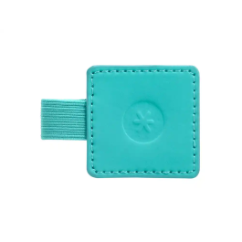 Antartik Portabolígrafos Autoadhesivo Turquesa PU Elástico para Cuaderno hasta 15mm 40x40mm