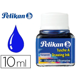Pelikan Tinta china azul ultramar para dibujar y pintar, bote de 10 ml Precio: 4.49999968. SKU: B1CK84KLSD