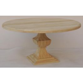 DKD Home Decor Mesa Redonda Comedor Tradicional Mango Natural 150 x 76 x 150 cm