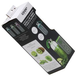 Cook Concept Botella 400 Ml Con Funda De Neopreno Transparente Cristal Azul Fucsia Verde