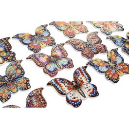 DKD Home Decor Posavasos Shabby de Dolomite y Corcho Multicolor 8 x 0.7 x 10.8 cm (72 Unidades) Apto Lavavajillas