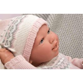 Muñecas Arias Muñeca Reborn Anais 45 cm con Manta y Peluche