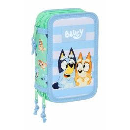 Plumier Escolar Safta Triple 37 Piezas Bluey Sisters 195x125x55 mm
