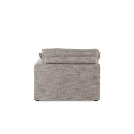 DKD Home Decor 2c24 Módulo de Sofá Izquierda/Derecha, Uso Horeca, Marrón Claro, Poliéster, 120x95x120 cm, Incluye 4 Cojines