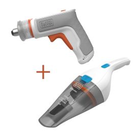 Kit: atornillador hexdriver 3,6v + aspirador de mano 3,6v bcknvcrta01-qw black & decker Precio: 59.50000034. SKU: B1KLRKMBK5