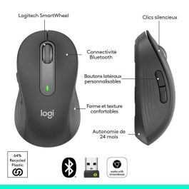 LOGITECH RATON M650 DERECHO TALLA M WIRELESS - GRAFITO