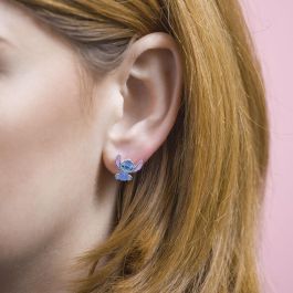 PEERS HARDY Pendientes Stitch Disney de Esmalte Plateado