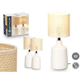 Set 2 Lamparas Sobremesa Blancas Giftdecor 29X25CM (6 Unidades) Precio: 85.49999997. SKU: B1BY5C8Z6S