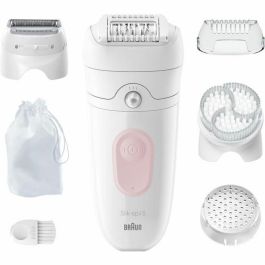 Braun 5-060 Depiladora eléctrica Silk-épil 5 para depilación fácil y duradera, consigue piel suave, Blanco/Rosa Braun 5-060 Depiladora eléctrica Silk-épil 5 para depilación fácil y duradera, consigue piel suave, Blanco/Rosa