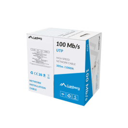 Lanberg Bobina Cable UTP RJ45 100Mb Cat 5E CCA 305m Gris Precio: 41.89000035. SKU: S5604248