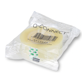 Q-connect Cinta Adhesiva Transparente 33 mt x 12 mm Encelofanada para Embalar