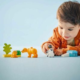 Lego 10442 DUPLO My Town - Set de Construcción de Familias de Animales Salvajes: Pingüinos y Leones para Aprendizaje Temprano
